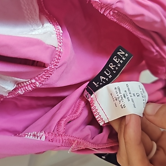 Lauren Ralph Lauren Pink Halter Swim Top in Women's Size 10 NWT - Picture 6 of 6